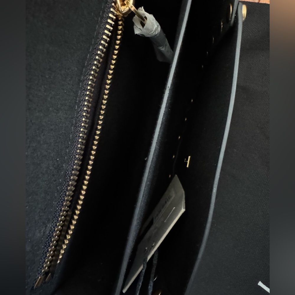 AllSaints Miro Mini Saddle Bag Black Studded Leather NWT + Dust Bag - Picture 10 of 15